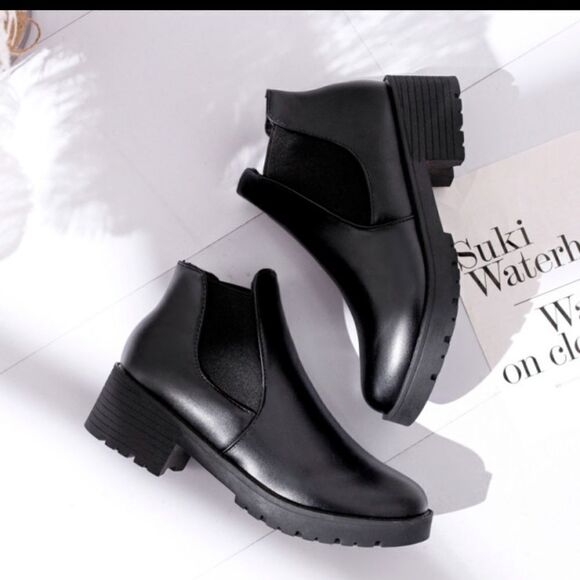 Lily Women’s Combat Boots sz 8 Ankle Lug Sole NEW # bag 8-A - Picture 9 of 11